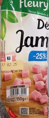 Dés de Jambon -25% de Sel*