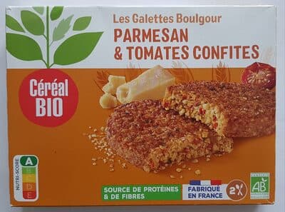 Galettes boulghour parmesan & tomates confites