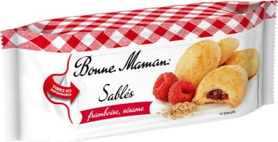 Sablés framboise sésame