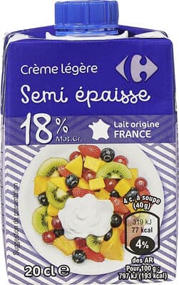 Crème légère semi-épaisse