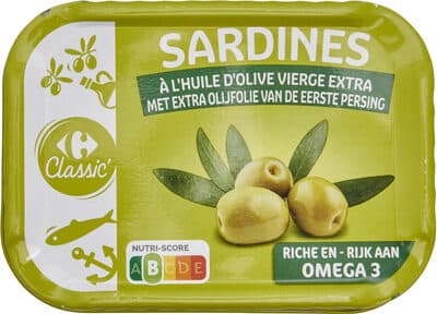 Sardines à l'huile d'olive vierge extra