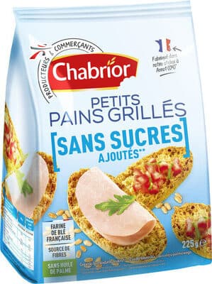Petits pains grillés sans sucres ajoutés - Riches en Fibres