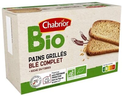 Pain grillé au blé complet - BIO