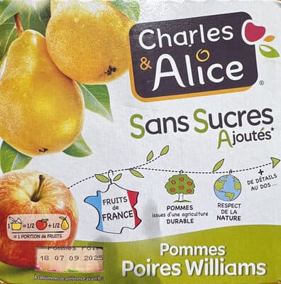 Pommes Poires Williams (sans sucre ajouté)