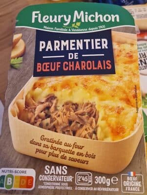 Le Parmentier de Boeuf Charolais purée à la crème fraîche