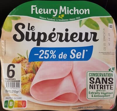 Le Supérieur -25% de Sel - Conservation sans Nitrite