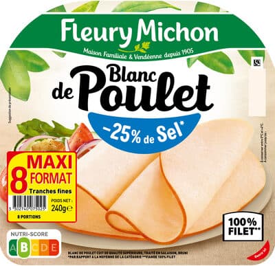 Blanc de poulet - 25% de sel*