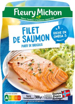 FILET DE SAUMON PURÉE DE BROCOLIS