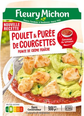 Poulet & Purée de Courgettes pointe de crème fraîche
