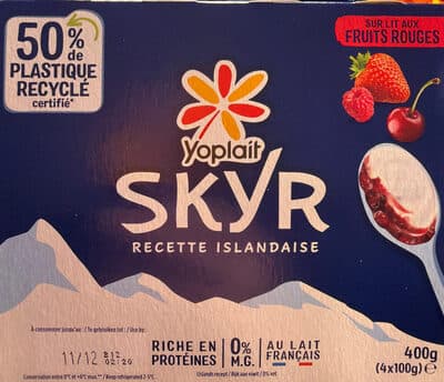 Skyr sur lit auw fruits rouges