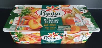 Panier de Yoplait - Aux bons morceaux de fruits - Fruits jaunes