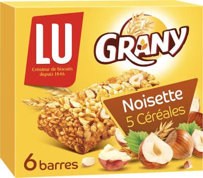LU - Grany Hazelnuts 5 Cereals Bar x6, 125g (4.5oz)