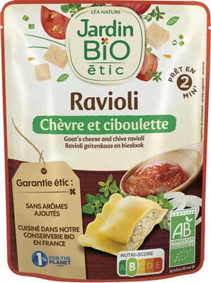 Ravioli chèvre et ciboulette
