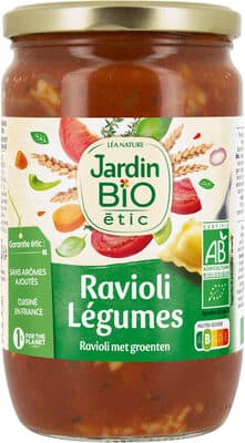 Pâtes farcies aux légumes à la sauce tomate bio