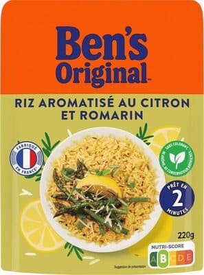 Riz aromatisé au citron et romarin