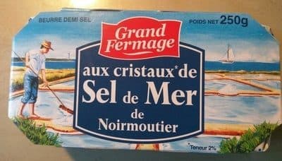 Beurre demi sel aux cristaux de Sel de Mer de Noirmoutier