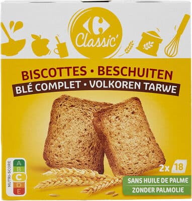 Biscottes Blé complet