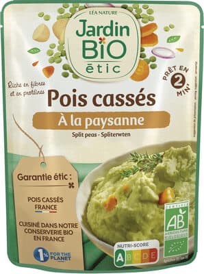 Pois cassés à la paysanne Bio - 300 g - Jardin Bio