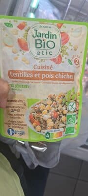 Cooked lentils and chickpeas (Jardin Bio)