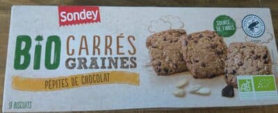 Carres graines pepites de chocolat