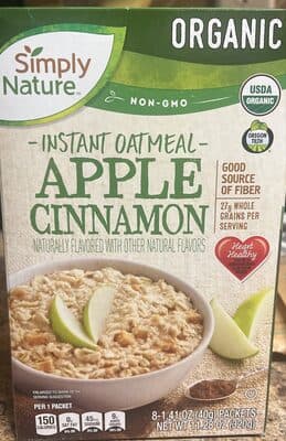 Instant Oatmeal Apple Cinnamon