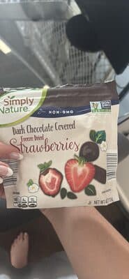Dark Chocolate Covered Freeze Dried Strawberries