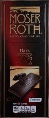 70% Cocoa Dark Chocolate