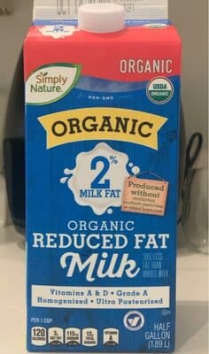 Organic Reduced Fat Milk