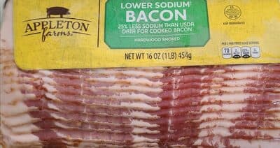 Lower sodium bacon