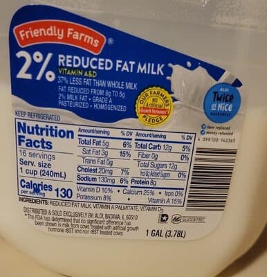 Reduced Fat Milk