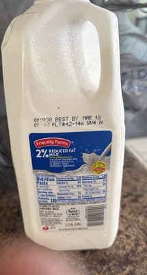 2% Reduced Fat Milk