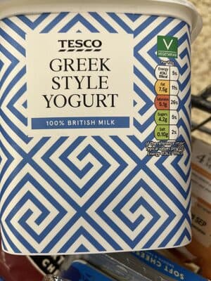 Greek style natural yogurt