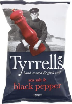 sea salt & black pepper crisps