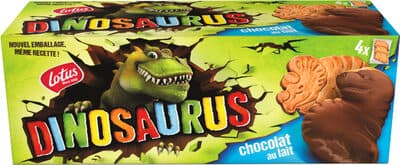LOTUS DINOSAURUS Original Chocolat lait 225g (4x3p)