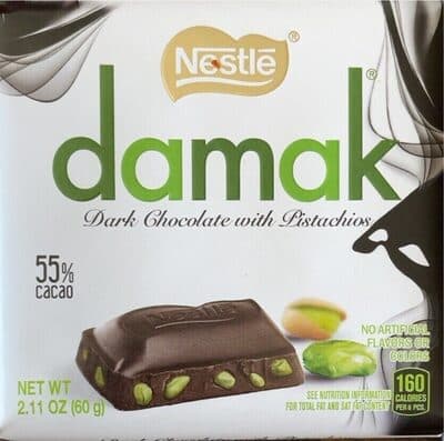 Damak Dark Chocolate with Pistachios