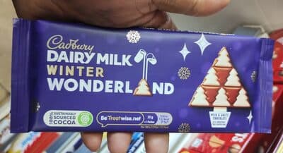 Cadbury dairy milk chocolate bar