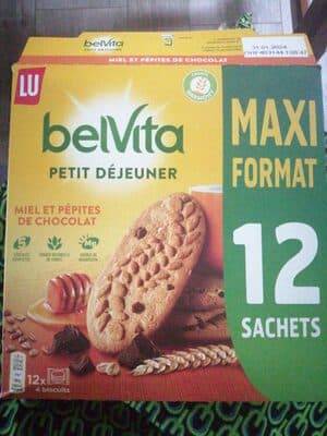 Belvita original - Biscuits petit déjeuner miel & pépites de chocolat