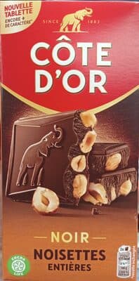 Chocolat noir extra-supérieur aux noisettes entières