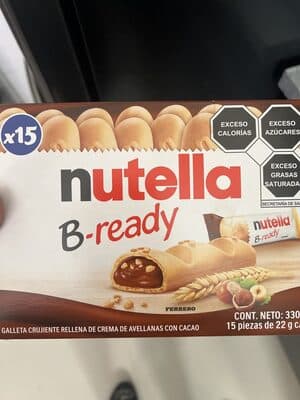 Biscuits Nutella B-Ready X15 Biscuits Fourrés - 330g (Ferrero, Nutella B-Ready)