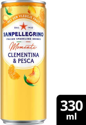 SANPELLEGRINO Momenti boisson gazeuse aromatise clémentine pêche 33cl
