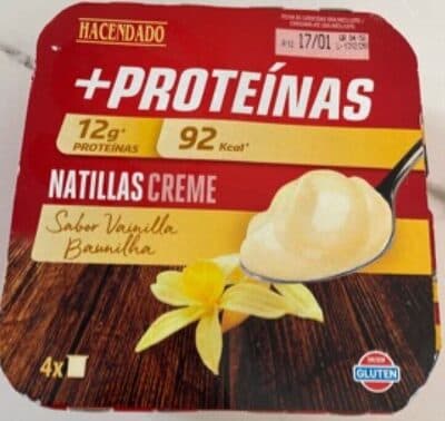 NATILLAS CREME Sabor Vainilla Baunilha