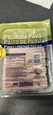 Pechuga Pavo Peito de Peru Finas Lonchas Fatias