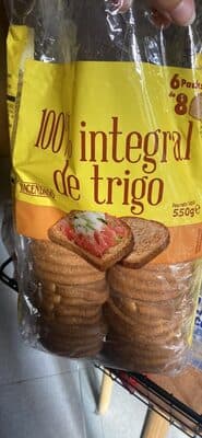 Pan tostado elaborado con harina integral de trigo 100%