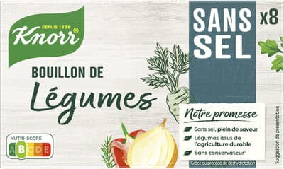 KNORR Bouillon de Légumes Sans Sel 8 Tablettes 72g