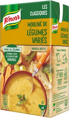 Knorr Soupe Liquide Mouliné de Légumes Variés 1L