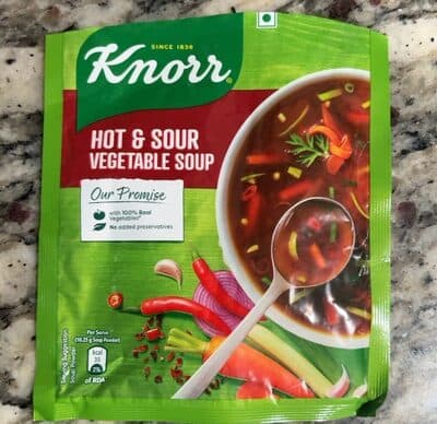 Hot and sour vegetable soup