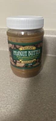 PEANUT BUTTER from unblanched peanuts UNSALTED STIR