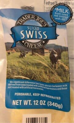 Sliced swiss cheese
