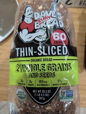 THIN SLICED 21 WHOLE GRAINS AND SEEDS
