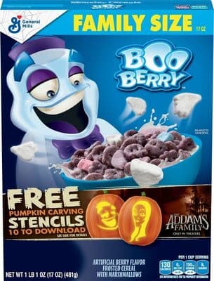 Boo Berry Berry Flavor Frosted Cereal with Marshmallows